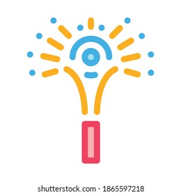 sparkling firework icon vector. sparkling firework sign. color symbol illustration