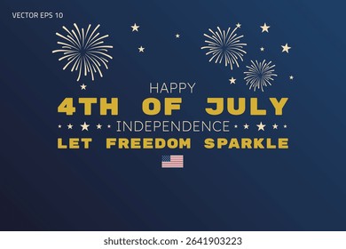 Sparkling Fireworks Poster Let Freedom Sparkle