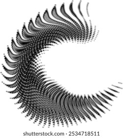 Sparkling frame of glossy swirling balls or dots. Volumetric vector.
