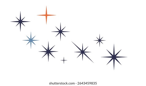 Uma galáxia cintilante de estrelas emitindo luz cintilante através de um vasto céu noturno