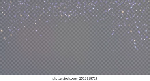 Sparkling glare light effects with colorful shimmer. Beautiful lens flare effect with bokeh, glittery particles and rays. Shining abstract background. Vector illustration	
