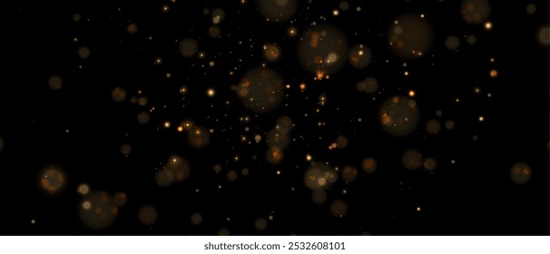 Sparkling glare light effects with colorful shimmer. Beautiful lens flare effect with bokeh, glittery particles and rays. Shining abstract background. Vector illustration	
