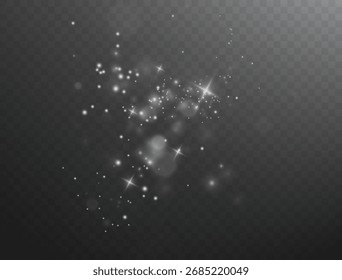 Sparkling Glitter Effect on Transparent Background