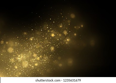 Sparkling glitter effect, shiny golden particles abstract luxury background