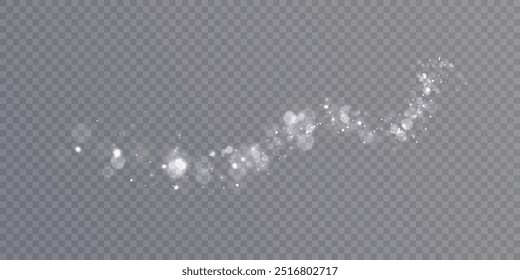 Sparkling glitter light effects with colorful shimmer. Beautiful shimmering glare effect with bokeh, glitter particles and dust. Shining abstract background. Vector illustration