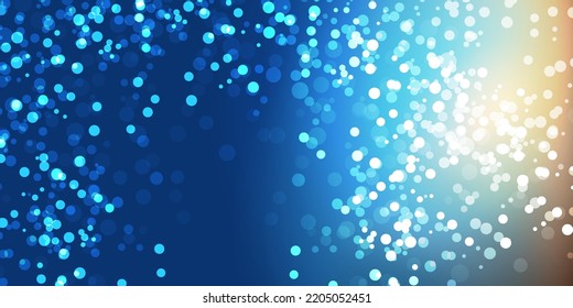 Sparkling, Glittering Abstract Background Design - Blue and Brown Colored Multi Purpose Template, Base for Holiday Designs