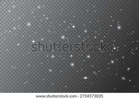 Sparkling glittering dust particles. Shining light effect. Sparkling stars. Vector