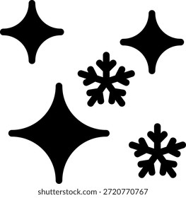 sparkling glyph icon illustration vector