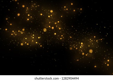 Sparkling gold particles explosion, shiny glittering, golden dust effect abstract background