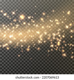 Sparkling gold particles explosion, shiny glittering, golden dust effect abstract background