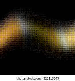 Sparkling gold sequins on a black background