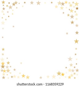 Gold Flying Stars Confetti Magic Christmas Stock Vector (Royalty Free ...