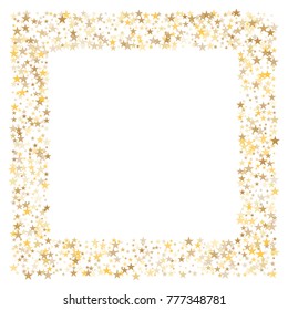 Sparkling Gold Stars Frame Border Background Stock Vector (Royalty Free ...