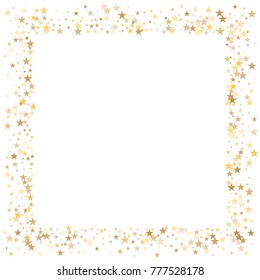 Sparkling Gold Stars Frame Border Background Stock Vector (Royalty Free ...