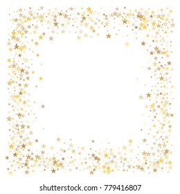 Sparkling Gold Stars Frame Border Background Stock Vector (Royalty Free ...