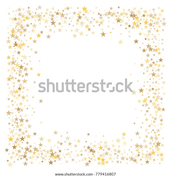 Sparkling Gold Stars Frame Border Background Stock Vector (Royalty Free) 779416807 Shutterstock