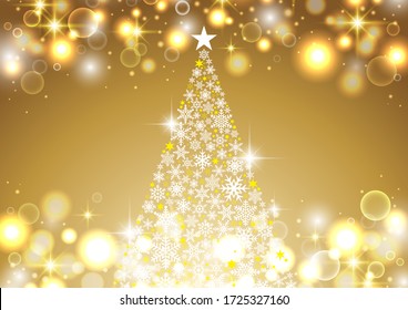 Sparkling golden christmas background design