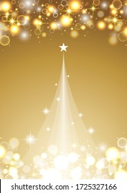Sparkling golden christmas background design