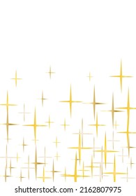 Sparkling Golden Glitter on Transparent Vector Background. Trendy gold falling magic stars on white background sparkle pattern graphic design. Christmas starlight banner backdrop.