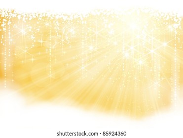 Sparkling golden light burst theme. Perfect for festive season. EPS10