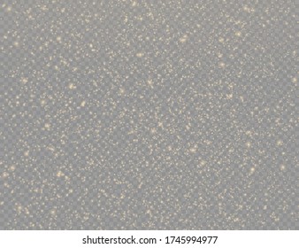 Sparkling golden magic dust particles bokeh on transparent background, Christmas sparkle light effect, sparkle, shine lights, yellow dust sparks and star shine with special light, vector illustration.