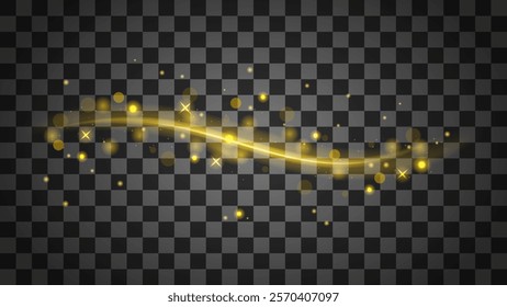 Sparkling golden particles explosion vector