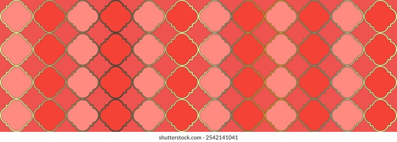 Sparkling Gradient Pattern. Cool Moroccan Texture. Elegant Seamless Eastern Poster. Quatrefoil Arabic Ethnic Tesselation. Geometric Trellis Tile. Royal Ottoman Mosaic. Simple Geo Hijri.