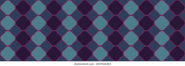 Sparkling Gradient Pattern. Cool Oriental Pattern. Geometric Trellis Tile. Quatrefoil Persian Ethnic Tesselation. Trendy Geo Ramadan. Noble Arabesque Mosaic. Traditional Seamless Arabic Cover.