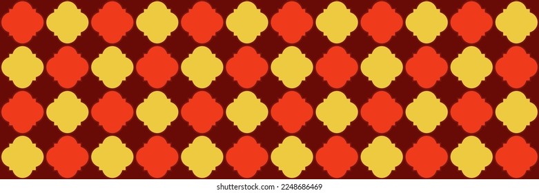 Sparkling Gradient Pattern. Elegant Seamless Arabic Border. Geometric Trellis Tile. Quatrefoil Persian Ethnic Tesselation. Trendy Geo Ramadan. Noble Arabesque Texture. Cool Eastern Pattern.