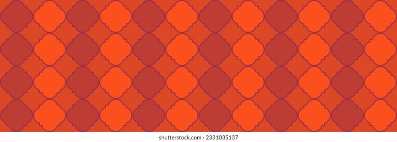 Sparkling Gradient Pattern. Elegant Seamless Arabian Design. Geometric Trellis Tile. Quatrefoil Eastern Ethnic Tesselation. Royal Ottoman Texture. Trendy Geo Curved. Cool Arabic Pattern.