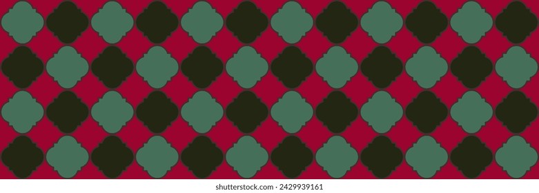 Sparkling Gradient Pattern. Royal Ottoman Mosaic. Cool Arabic Texture. Quatrefoil Oriental Ethnic Tesselation. Simple Geo Clover. Geometric Trellis Tile. Traditional Seamless Moroccan Border.