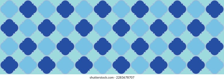 Sparkling Gradient Pattern. Vintage Geo Curved. Geometric Trellis Tile. Quatrefoil Arabic Ethnic Tesselation. VIP Ottoman Mosaic. Traditional Seamless Eastern Border. Cool Moroccan Texture.