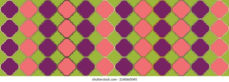 Sparkling Gradient Pattern. VIP Ottoman Mosaic. Vintage Geo Clover. Quatrefoil Eastern Ethnic Tesselation. Geometric Trellis Tile. Traditional Seamless Arabian Cover. Cool Arabic Texture.