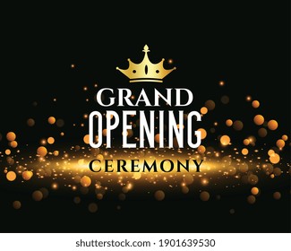 sparkling grand opening ceremony template design