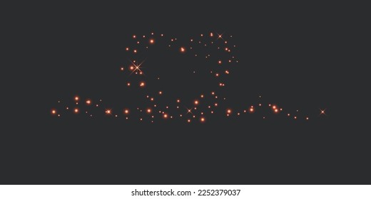 Sparkling heart valentine background with copy space.