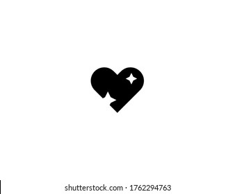 Sparkling Heart vector flat icon. Isolated Sparkle Heart emoji illustration symbol