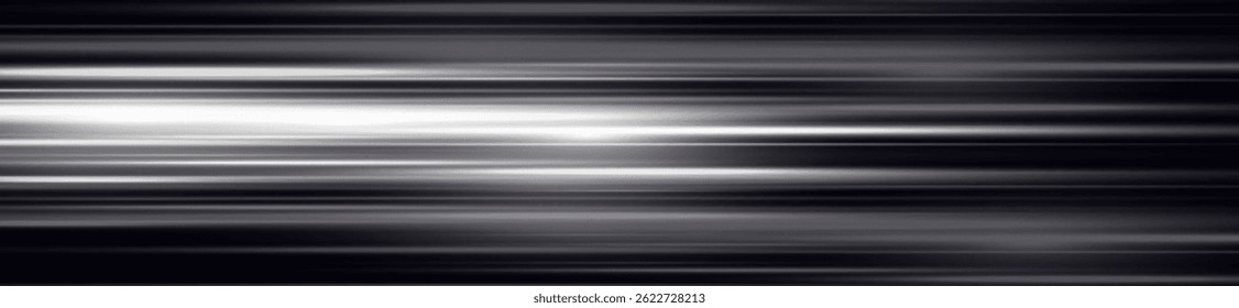 Sparkling horizontal blue light beams with starlight glow and particle shine, abstract festive ray effect for tech backgrounds, digital celebration, or graphic decoration