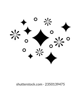 sparkling icon design. shiny effect sign and symbol.