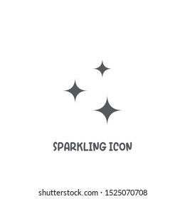 Sparkling icon simple silhouette flat style vector illustration on white background.
