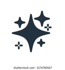 Sparkling icon in trendy flat style isolated on white background. Shining symbol, magic star, twinkling, for web and mobile apps.