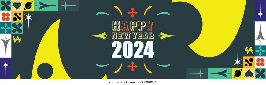 Sparkling January Bliss: A Luxurious New Year's Eve Celebration - 2024 Typography Concept with Modern Design, Golden Elements, and Festive Artistry for a Happy and Healthy Holiday Season Greeting Card