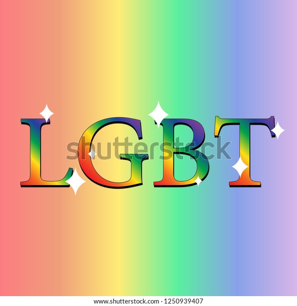 Sparkling Lgbt Color Fonts Text Words Stock Vector Royalty Free