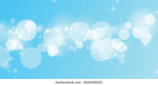 Sparkling light blue background. light blue particles