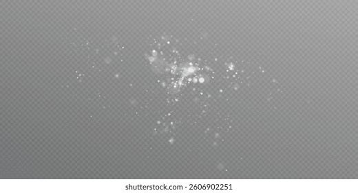 Sparkling light. Bright dust. Light effect.