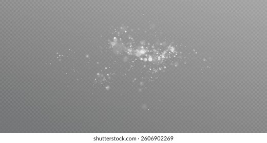 Sparkling light. Bright dust. Light effect.