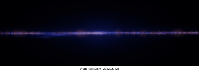Sparkling light effect with glowing flying dust on black background. Vector illustration.