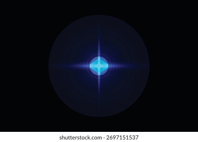 Efecto de luz brillante, destello de la lente