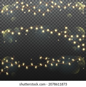 Sparkling lights effect or garland bulbs set