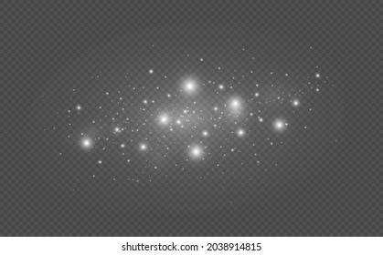 Sparkling magic dust particles. Glow light effect.