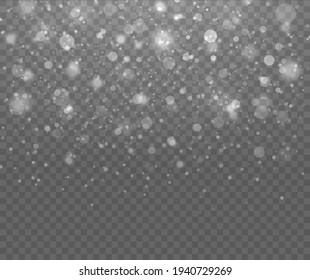 Sparkling magic dust particles. Vector sparkles on transparent background.